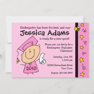 Invitaciones de encargo de la graduación del chica