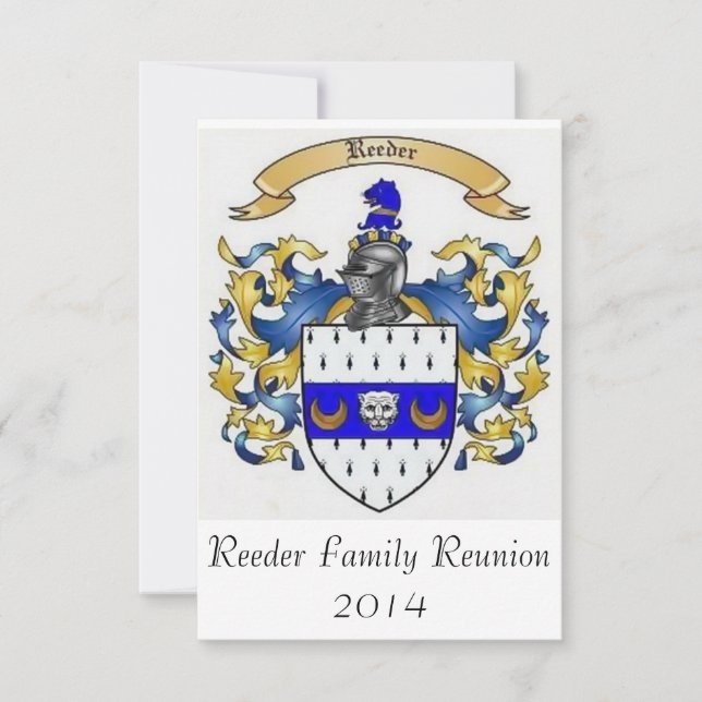 Invitaciones de encargo de la reunión de familia (Anverso)