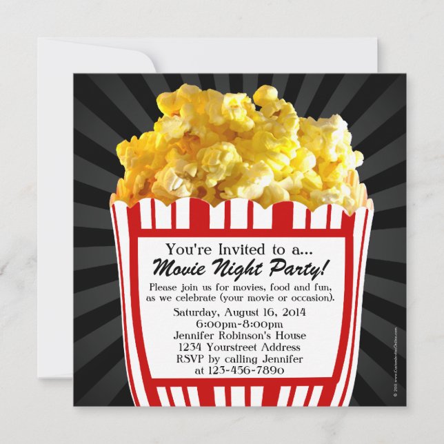 Invitaciones de encargo del fiesta de las (Anverso)