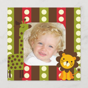 Invitaciones de encargo del safari de la foto