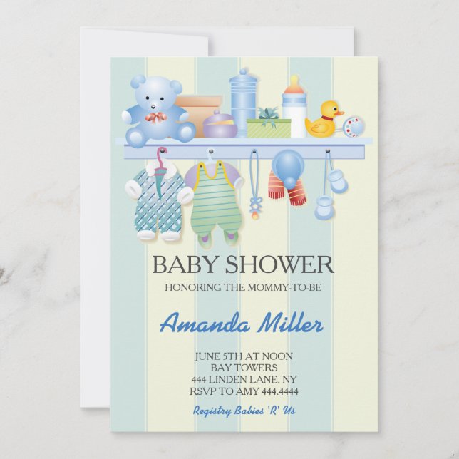 Invitaciones de enfermería de Baby Shower (Anverso)