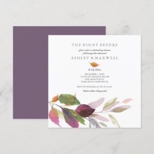 Invitaciones de ensayo Acuarela Caídas Pluma