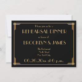 Invitaciones de ensayo de boda Great Gatsby Art De
