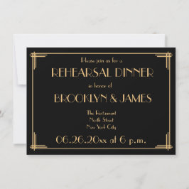 Invitaciones de ensayo de boda Great Gatsby Art De