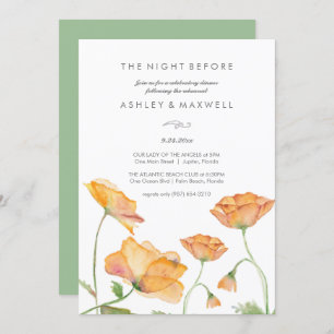 Invitaciones de ensayo Flores de Naranja de acuare