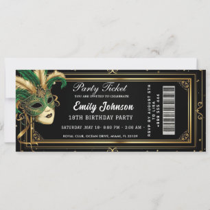  invitaciones de entrada para fiesta azul 
