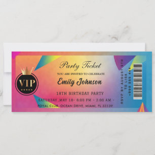 Invitaciones de entrada para la fiesta