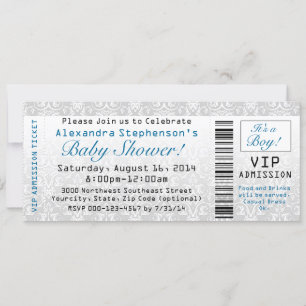 Invitaciones de entradas de Baby Shower, chico