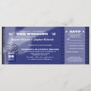 Invitaciones de entradas de Boda de películas Prem