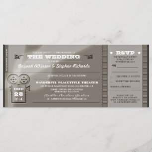 Invitaciones de entradas de Boda de películas Prem