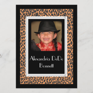 Invitaciones de estampado de leopardo