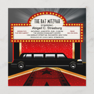 Invitaciones de Estrella de Cine con Alfombra Roja