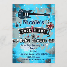 Invitaciones de estrella de la ducha de Rock A Bye