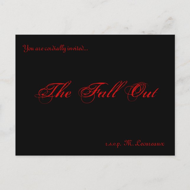 Invitaciones de Fall Out (Anverso)