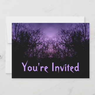 Invitaciones de fantasía de bosque gótico para tu