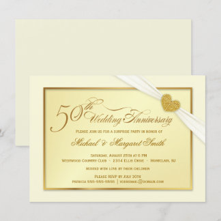 Invitaciones de Fantasía para Bodas de Oro 50º Ani