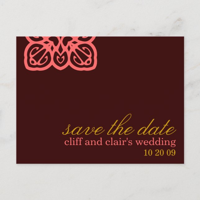 Invitaciones de fecha de guardado personalizables  (Anverso)