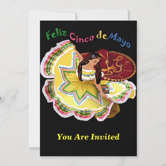Invitaciones de Feliz Cinco de Mayo (Anverso)