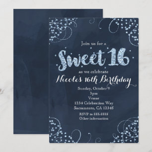 Invitaciones de fiesta azul de Winter Wonderland S