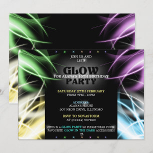 Invitaciones de fiesta brillante