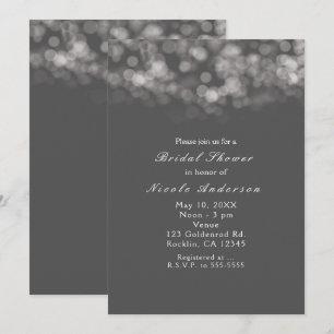 Invitaciones de fiesta chic con luces minimalistas