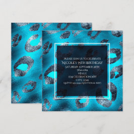 Invitaciones de fiesta con estampado de leopardo a
