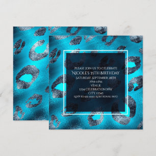 Invitaciones de fiesta con estampado de leopardo a
