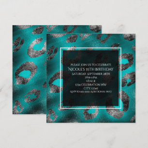 Invitaciones de fiesta con estampado de leopardo t