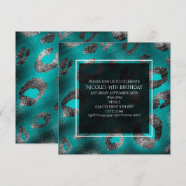 Invitaciones de fiesta con estampado de leopardo v