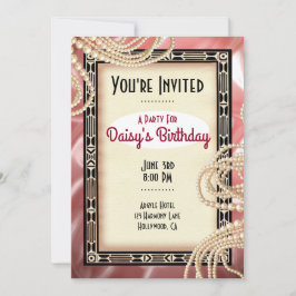 Invitaciones de fiesta con estilo Art Déco vintage