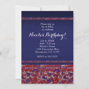 Invitaciones de fiesta con lentejuelas brillantes 