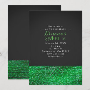 Invitaciones de fiesta con lentejuelas de glamour 