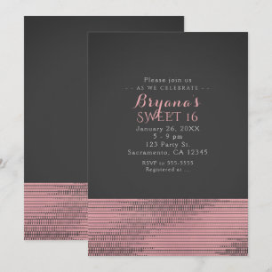 Invitaciones de fiesta con lentejuelas modernas gl