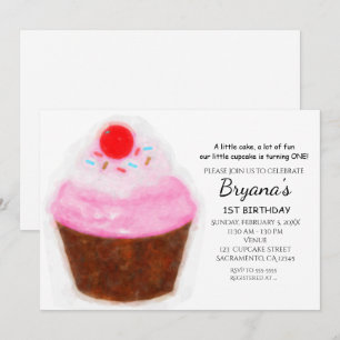 Invitaciones de fiesta de acuarela de taza grande 
