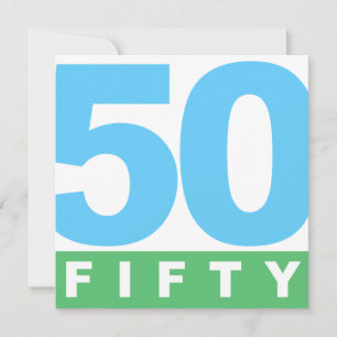 Invitaciones de fiesta de aniversario número 50 BO