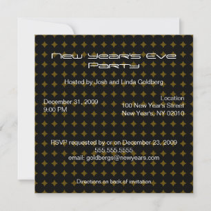 Invitaciones de fiesta de Año Nuevo Moderno