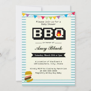 Invitaciones de fiesta de Baby Shower BBQ para Pix