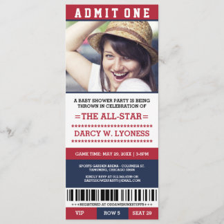Invitaciones de fiesta de baby shower con entradas