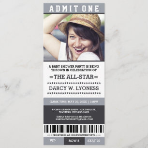 Invitaciones de fiesta de baby shower con entradas