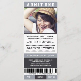 Invitaciones de fiesta de baby shower con entradas