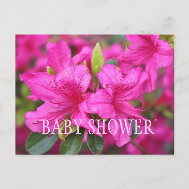 Invitaciones de fiesta de baby shower con flores d (Anverso)