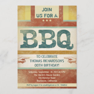 invitaciones de fiesta de barbacoa de cumpleaños e