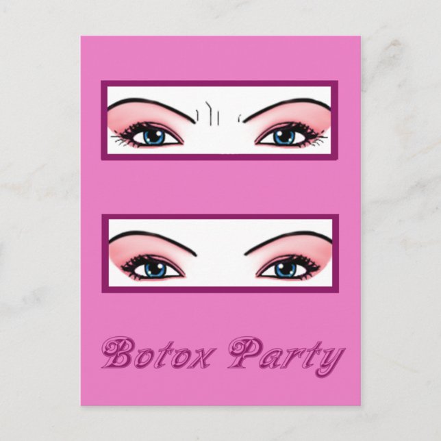 Invitaciones de Fiesta de Botox (Anverso)