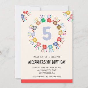invitaciones de fiesta de color niños primarios co