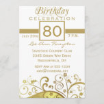 Invitaciones de fiesta de cumpleaños 80 - 89<br><div class="desc">Esta elegante invitación de cumpleaños es fácil de personalizar con la edad que USTED necesita para su hombre o mujer especial de cumpleaños.</div>