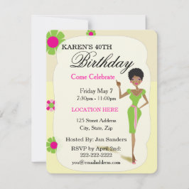 Invitaciones de fiesta de cumpleaños para chicas d