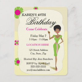 Invitaciones de fiesta de cumpleaños para chicas d