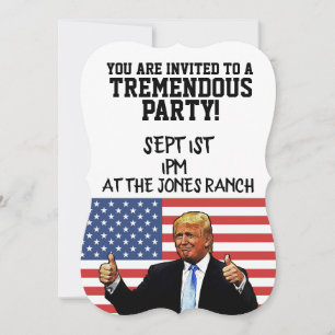 INVITACIONES DE FIESTA DE DONALD TRUMP PERSONALIZA