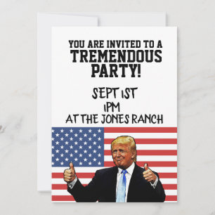 INVITACIONES DE FIESTA DE DONALD TRUMP PERSONALIZA
