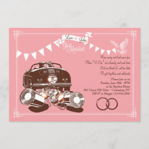 Invitaciones de fiesta de Elopement recién casados